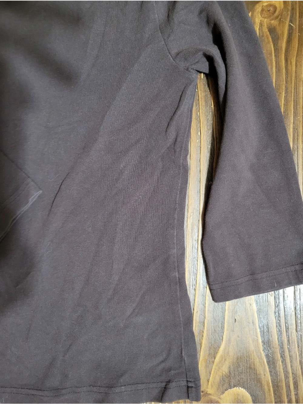Burberry London Dark Charcoal Crewneck Top with Signature Check Trim - Picture 4 of 4